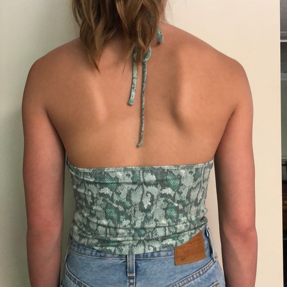 URBAN OUTFITTERS! Snakeskin tie halter top - Picture 5 of 5